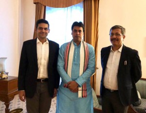 With CM of Tripura Mr Biplab Kumar Deb                          