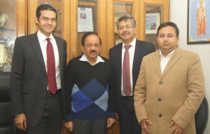 With Mr Harsh Vardhan, Ministry of Science and Technology                     